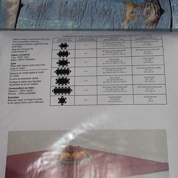 52" x 100" Whole Home Table Pad / Beige - Picture 7 of 10